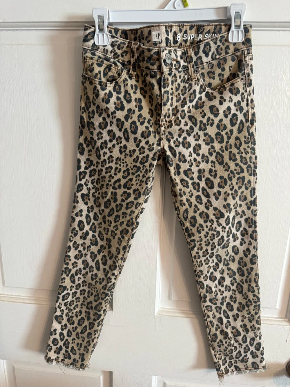 GAP Super Skinny Ankle Jeans - Leopard Print Tan & Black